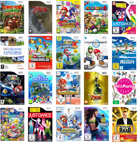 Nintendo wii spiele - wii, auswahl